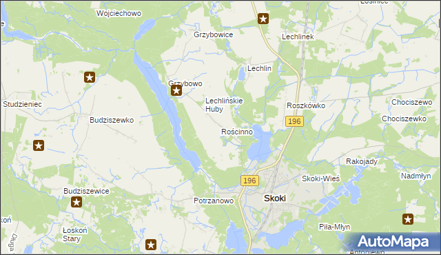 mapa Rościnno, Rościnno na mapie Targeo