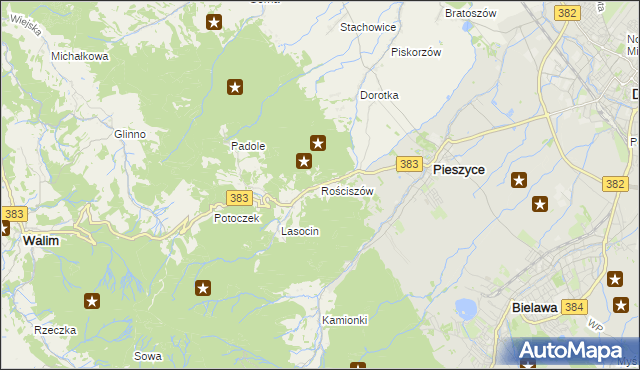 mapa Rościszów, Rościszów na mapie Targeo