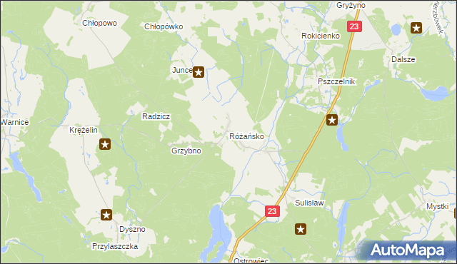 mapa Różańsko, Różańsko na mapie Targeo