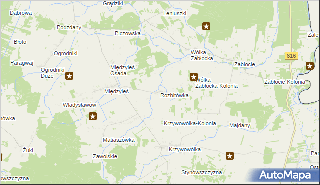 mapa Rozbitówka, Rozbitówka na mapie Targeo