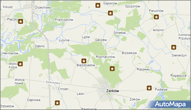 mapa Rozmarynów, Rozmarynów na mapie Targeo