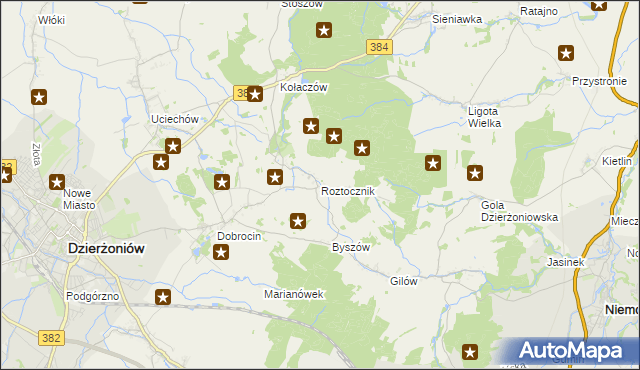 mapa Roztocznik, Roztocznik na mapie Targeo