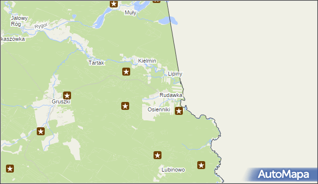 mapa Rudawka gmina Płaska, Rudawka gmina Płaska na mapie Targeo