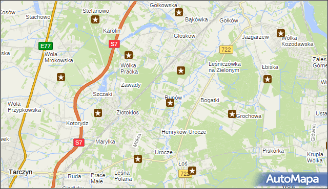 mapa Runów, Runów na mapie Targeo