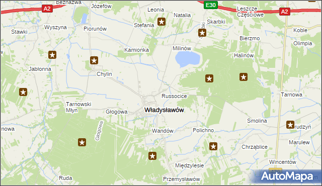 mapa Russocice, Russocice na mapie Targeo