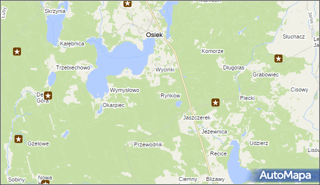 mapa Rynków, Rynków na mapie Targeo