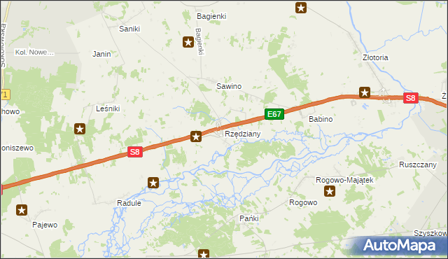mapa Rzędziany, Rzędziany na mapie Targeo