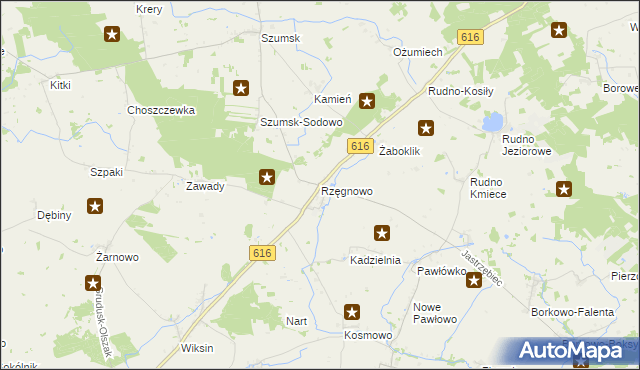 mapa Rzęgnowo, Rzęgnowo na mapie Targeo