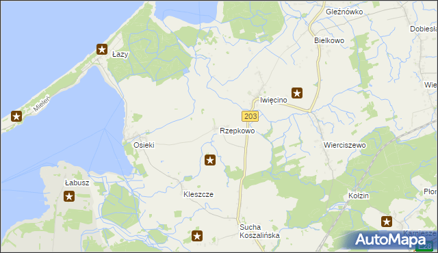 mapa Rzepkowo, Rzepkowo na mapie Targeo