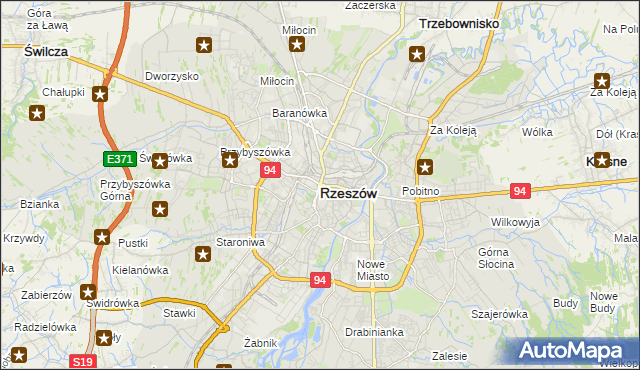 mapa Rzeszów, Rzeszów na mapie Targeo