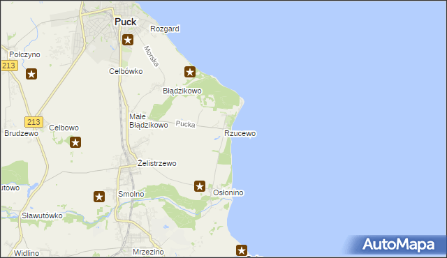 mapa Rzucewo, Rzucewo na mapie Targeo