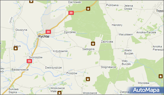 mapa Sadogóra, Sadogóra na mapie Targeo