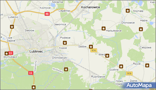 mapa Sadów, Sadów na mapie Targeo