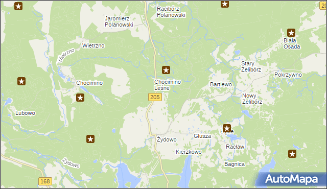 mapa Samostrzel gmina Polanów, Samostrzel gmina Polanów na mapie Targeo