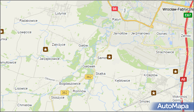 mapa Samotwór, Samotwór na mapie Targeo