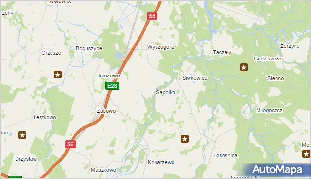 mapa Sąpólko, Sąpólko na mapie Targeo