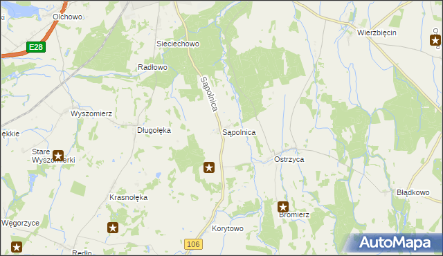 mapa Sąpolnica, Sąpolnica na mapie Targeo