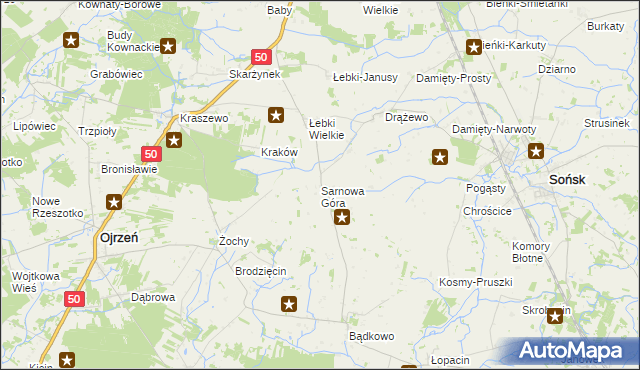 mapa Sarnowa Góra, Sarnowa Góra na mapie Targeo