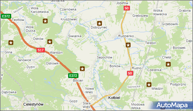 mapa Sępochów, Sępochów na mapie Targeo