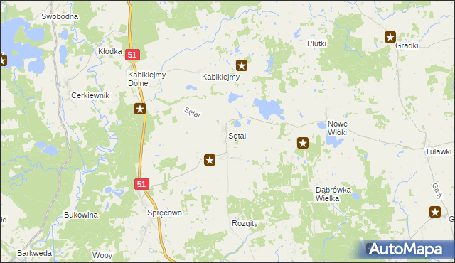 mapa Sętal, Sętal na mapie Targeo