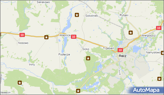 mapa Sicko, Sicko na mapie Targeo