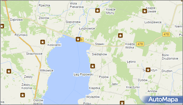 mapa Siedlątków, Siedlątków na mapie Targeo