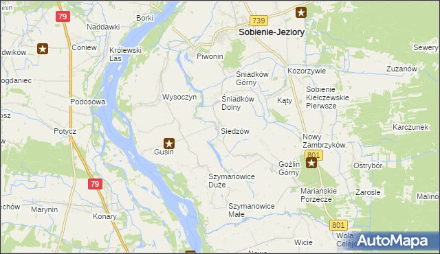 mapa Siedzów, Siedzów na mapie Targeo