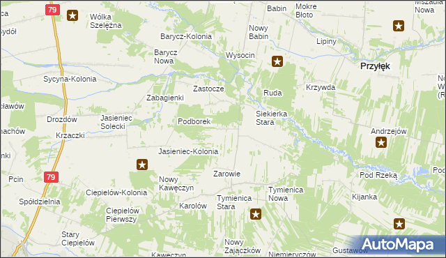 mapa Siekierka Nowa, Siekierka Nowa na mapie Targeo
