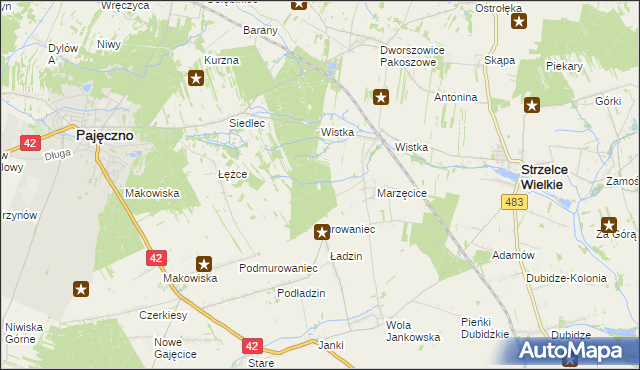 mapa Sierociniec, Sierociniec na mapie Targeo