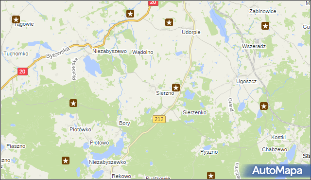 mapa Sierzno, Sierzno na mapie Targeo