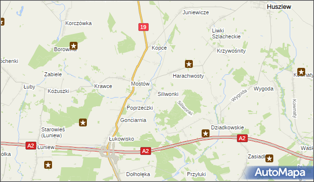 mapa Siliwonki, Siliwonki na mapie Targeo