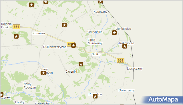 mapa Siółko, Siółko na mapie Targeo