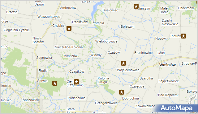 mapa Skały gmina Nowa Słupia, Skały gmina Nowa Słupia na mapie Targeo