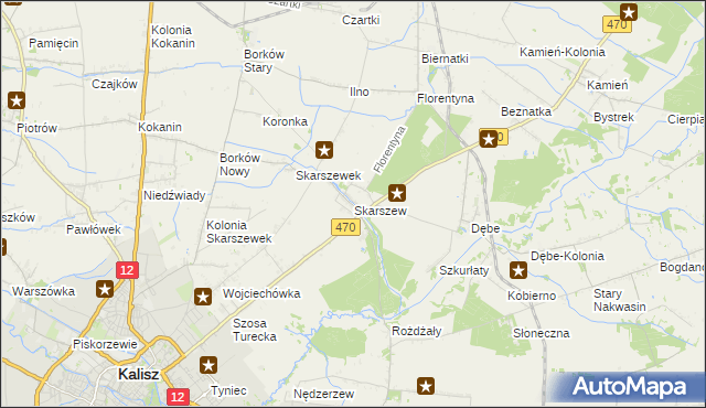 mapa Skarszew, Skarszew na mapie Targeo