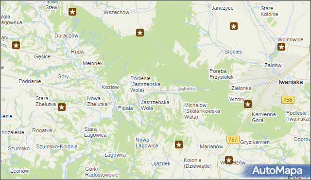 mapa Skolankowska Wola, Skolankowska Wola na mapie Targeo