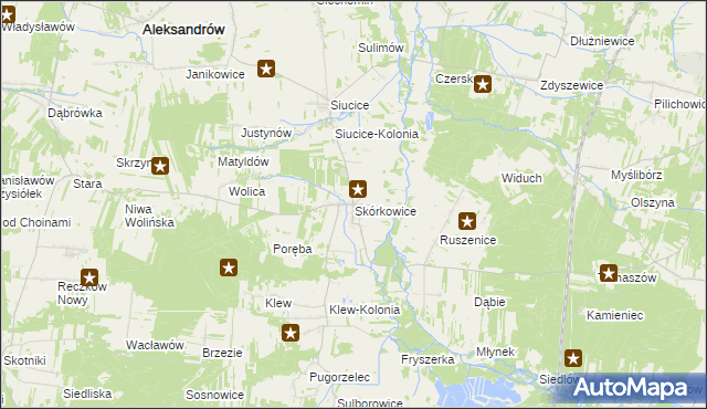 mapa Skórkowice, Skórkowice na mapie Targeo