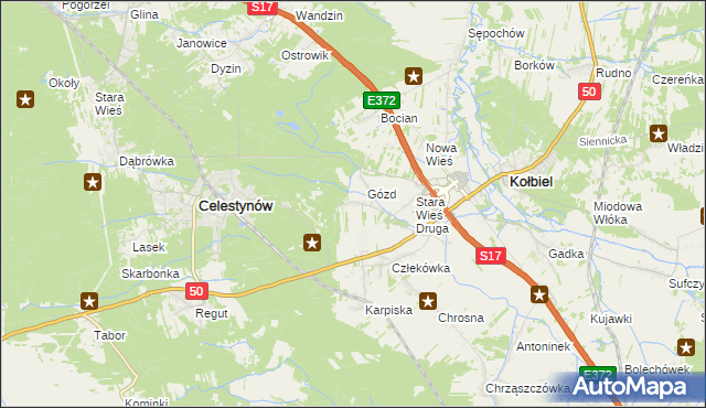 mapa Skorupy, Skorupy na mapie Targeo