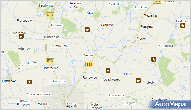 mapa Skrzeszewy, Skrzeszewy na mapie Targeo