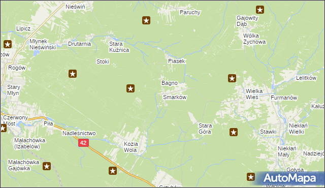 mapa Smarków, Smarków na mapie Targeo