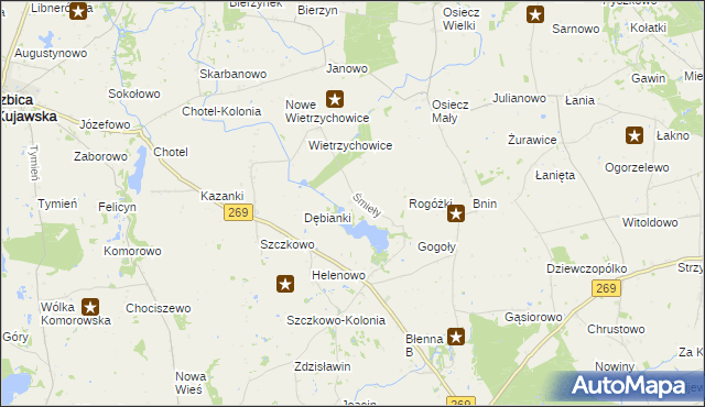 mapa Śmieły, Śmieły na mapie Targeo