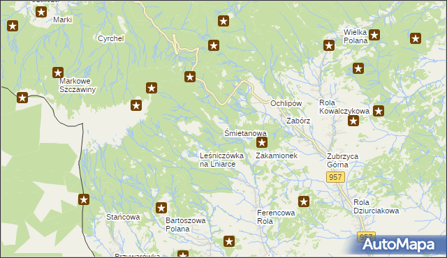 mapa Śmietanowa, Śmietanowa na mapie Targeo