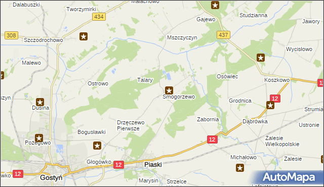 mapa Smogorzewo gmina Piaski, Smogorzewo gmina Piaski na mapie Targeo