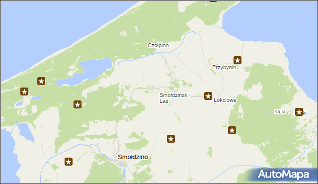 mapa Smołdziński Las, Smołdziński Las na mapie Targeo