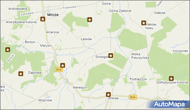 mapa Smoligów, Smoligów na mapie Targeo