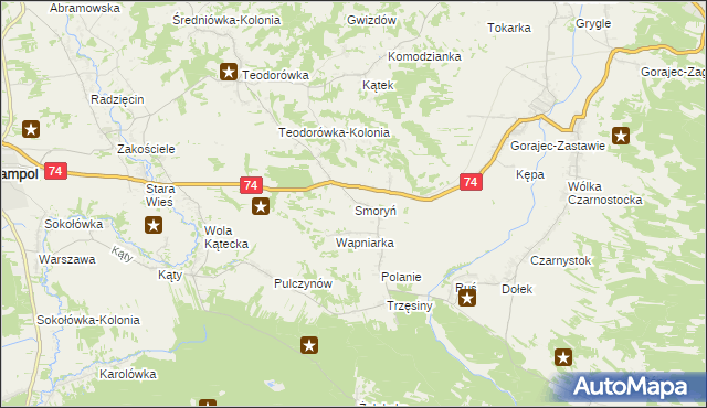 mapa Smoryń, Smoryń na mapie Targeo