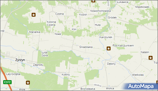 mapa Śniadówka, Śniadówka na mapie Targeo