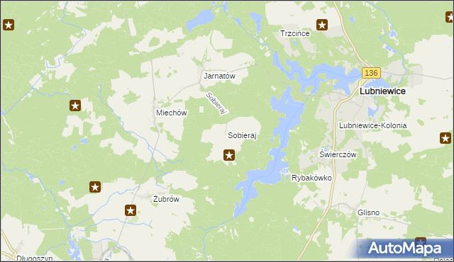 mapa Sobieraj, Sobieraj na mapie Targeo