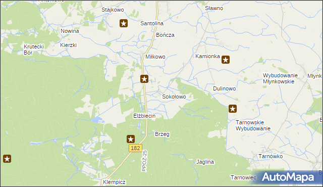 mapa Sokołowo gmina Lubasz, Sokołowo gmina Lubasz na mapie Targeo