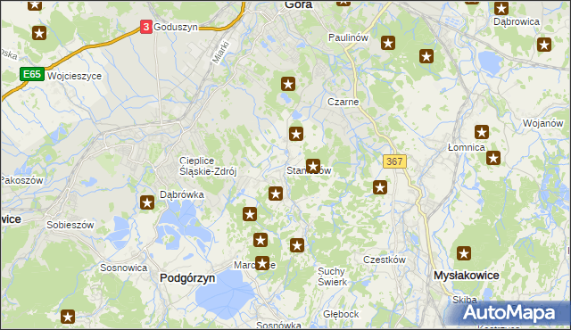 mapa Staniszów, Staniszów na mapie Targeo