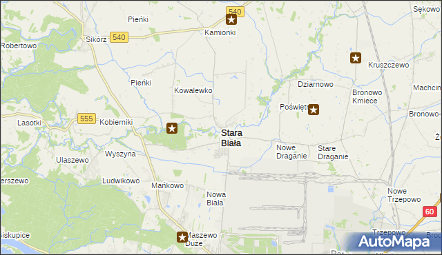 mapa Stara Biała, Stara Biała na mapie Targeo